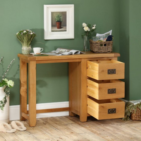 Rustic Oak : Bàn Làm Việc + 3 Ngăn Kéo